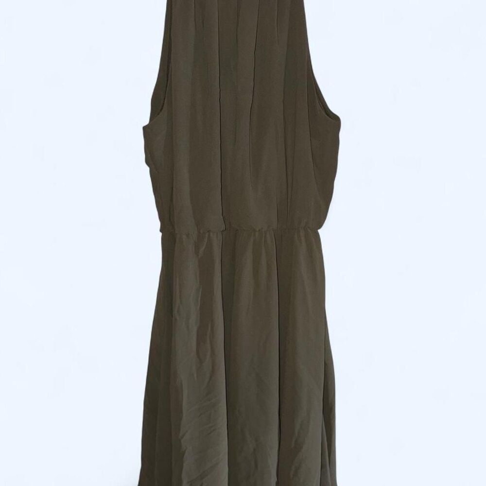 Lush-clothing Women's Green and Khaki Dress